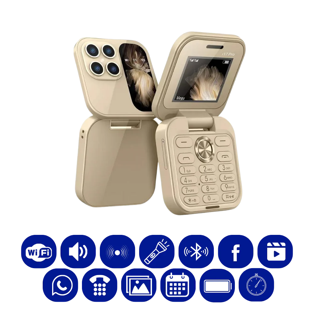 ✨🎄SMARTPHONE PLEGABLE * FLIP PHONE i16 PRO ORO✨🎄