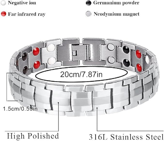 Pulsera de terapia magnética titanio