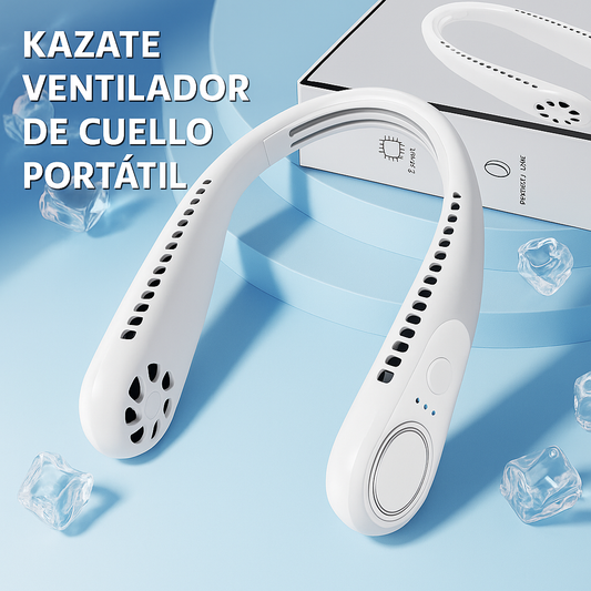 VENTILADOR CUELLO KAZATE PRO™ SIN ASPAS Y RECARGABLE, ENVÍO GRATIS 24 HORAS
