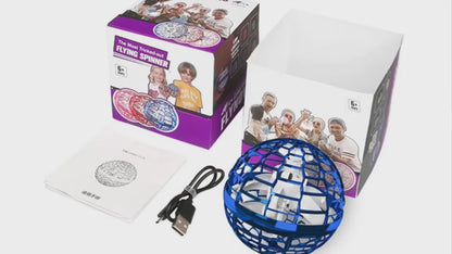 🎄✨ Mini Dron FLYING PRO Bola Giratoria Mágica Azul ✨🎄